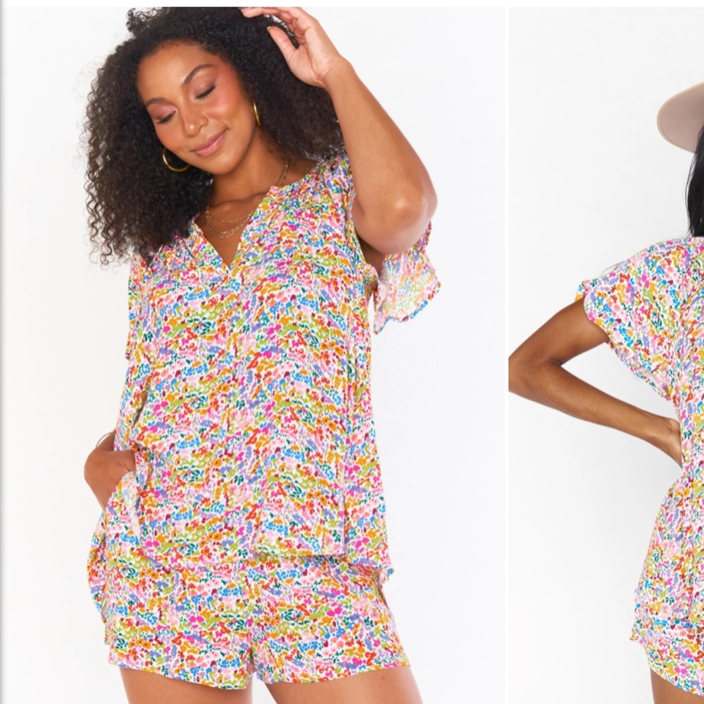Show Me Your Mumu Avalon and Cabana top in Rainbow Fields